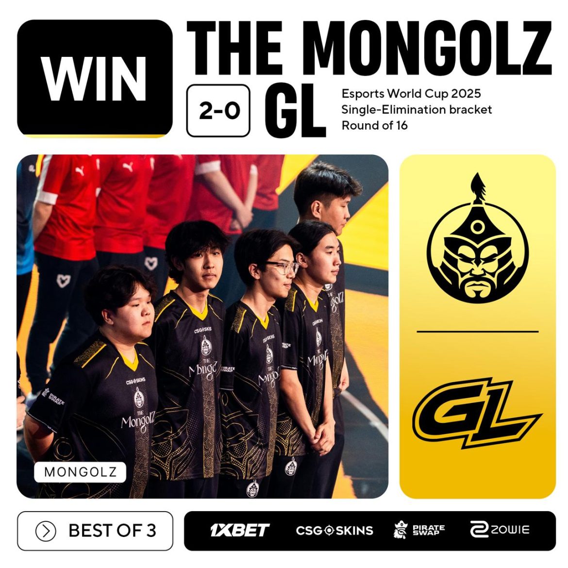 The MongolZ Esports World Cup 2025-д ялалт байгуулж, шөвгийн наймд шалгарлаа