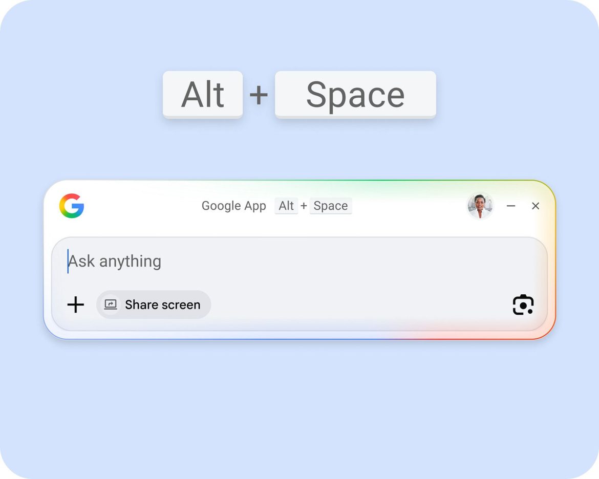 Google Windows-д зориулсан хайлтын аппликэйшнээ бүх хэрэглэгчдэд нээлээ