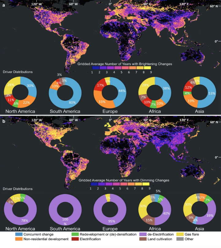 Дэлхий шөнөдөө хэрхэн гэрэлтдэг вэ, хиймэл дагуулууд 10 жилийн өөрчлөлтийг илрүүллээ 6 Дэлхий шөнөдөө хэрхэн гэрэлтдэг вэ, хиймэл дагуулууд 10 жилийн өөрчлөлтийг илрүүллээ